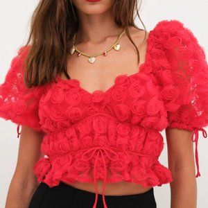 For Love & Lemons Hannah Crop Top never worn tags on!